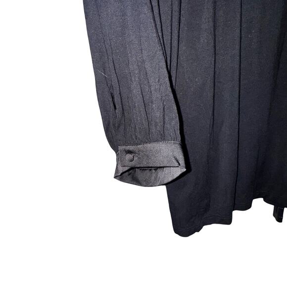 ModCloth Solid Black Top with Tie Size Small - Picture 3 of 8